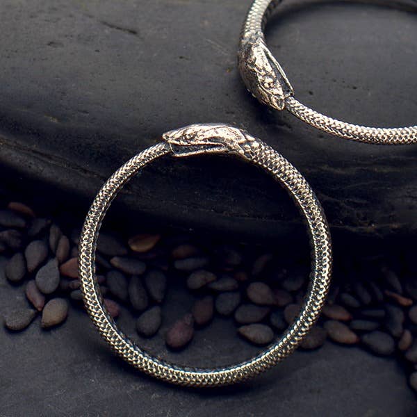 Ouroboros Snake Ring Sterling Silver