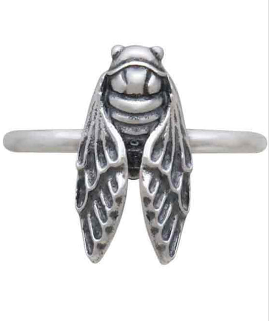 Sterling Silver Cicada Ring