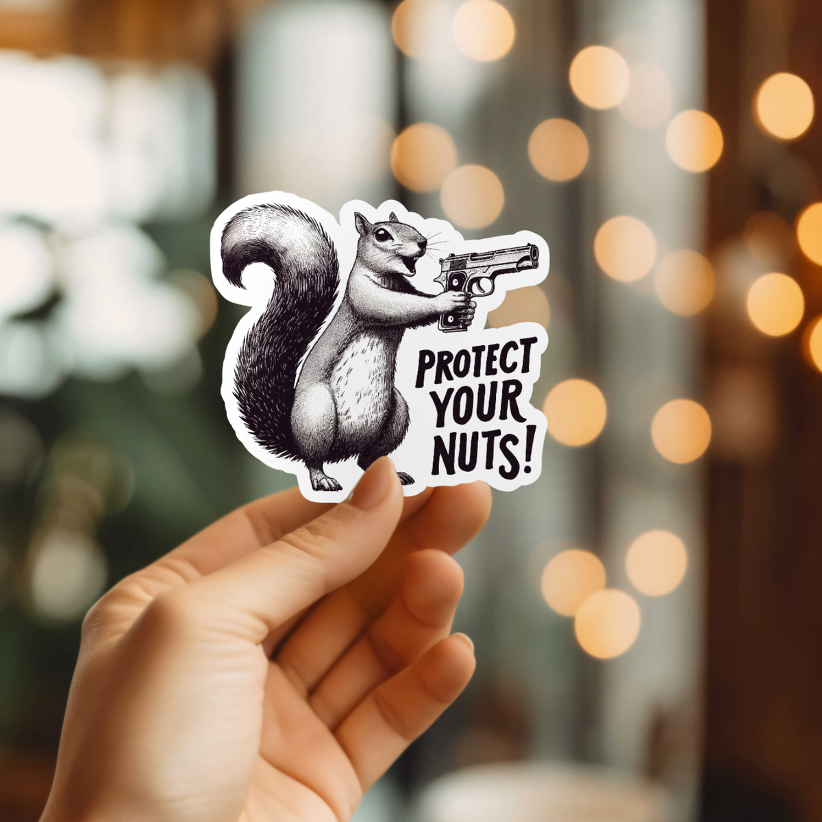 Funny Squirrel Vinyl Sticker