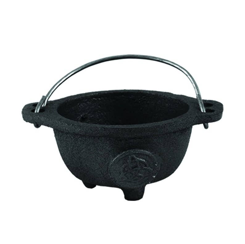 Cast Iron Cauldron Bowl w/ Hanger - Triquetra (4 in.)