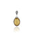 925 Silver Filigree Heart Detailed Citrine Gemstone Woman Pendant