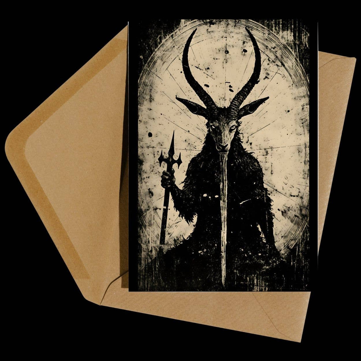 Witchy Woodcuts Greeting Cards