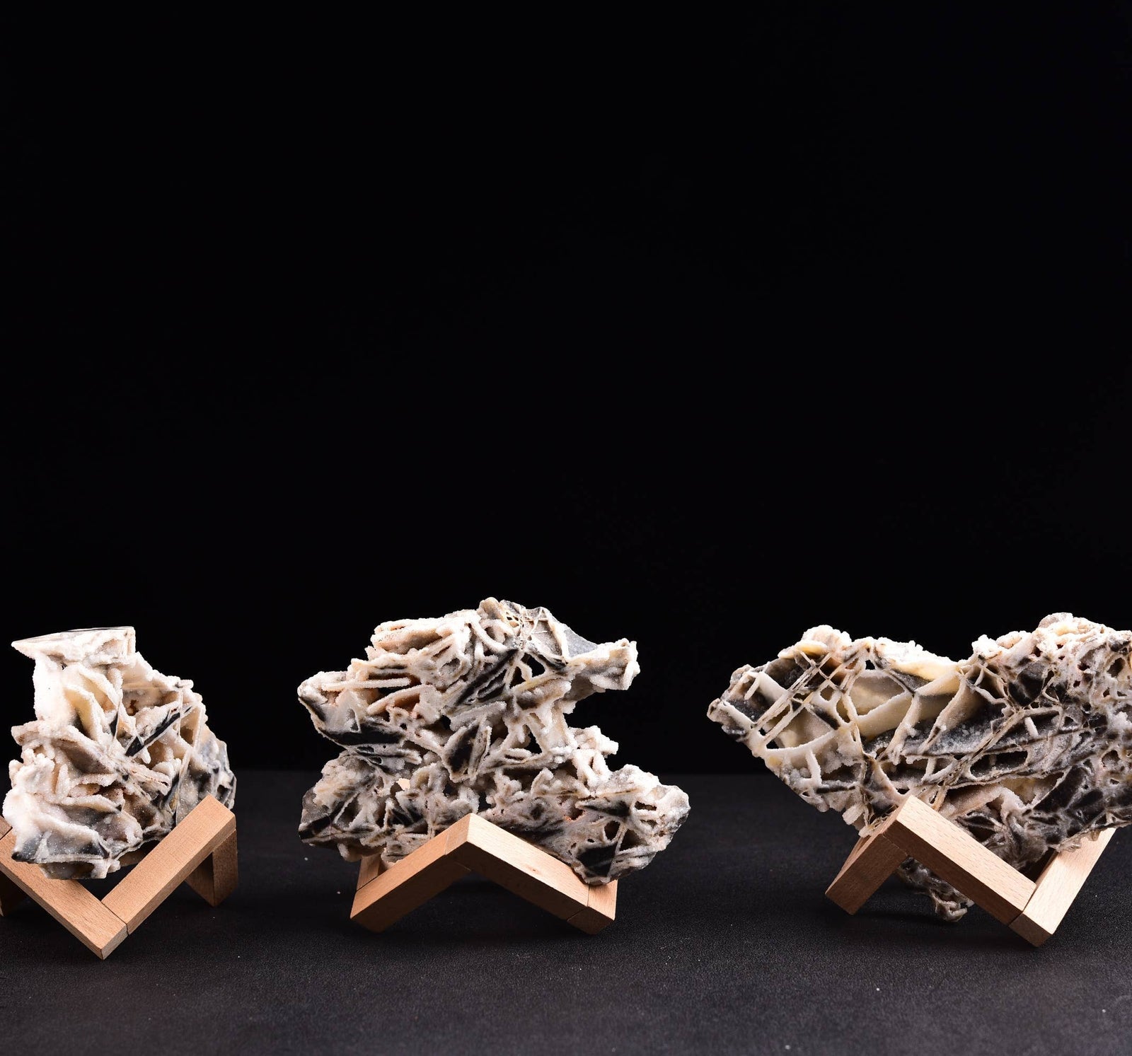 Natural Sphalerite Slice on Wooden Stand 15-20CM