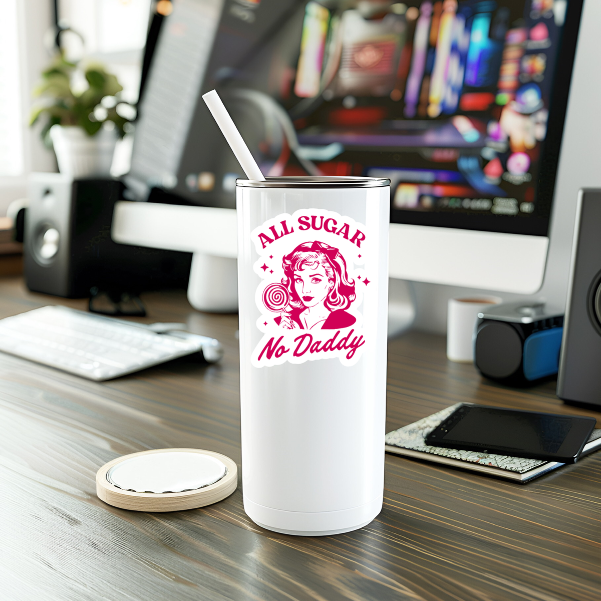 Funny All Sugar No Daddy Vinyl Sticker