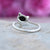 Cat with Black Agate Ring