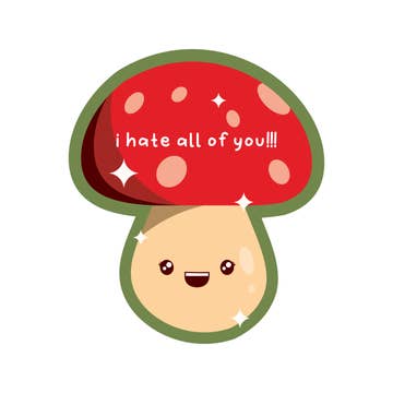 I Hate All of You Vinyl Sticker