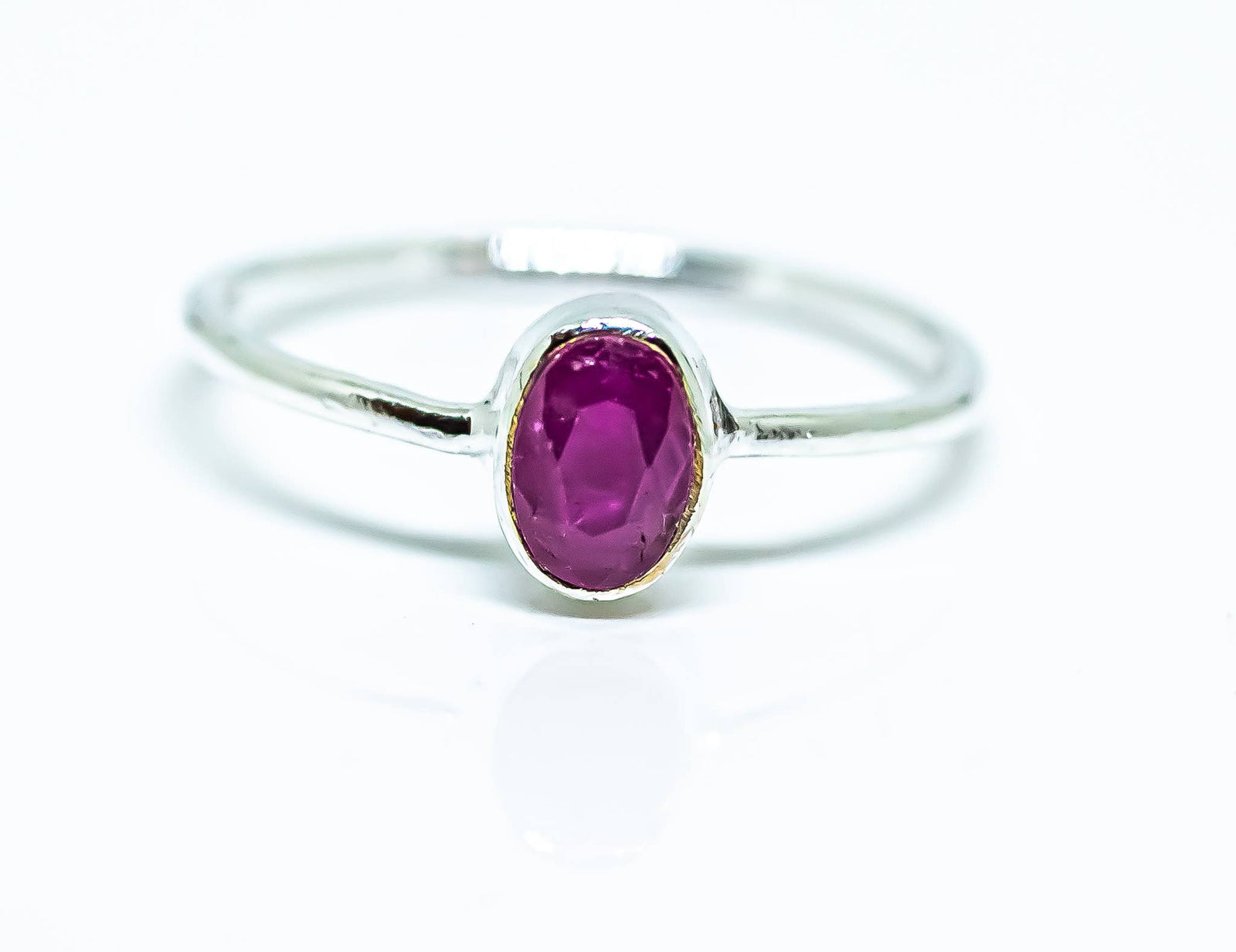 Ruby Ring Sterling Silver