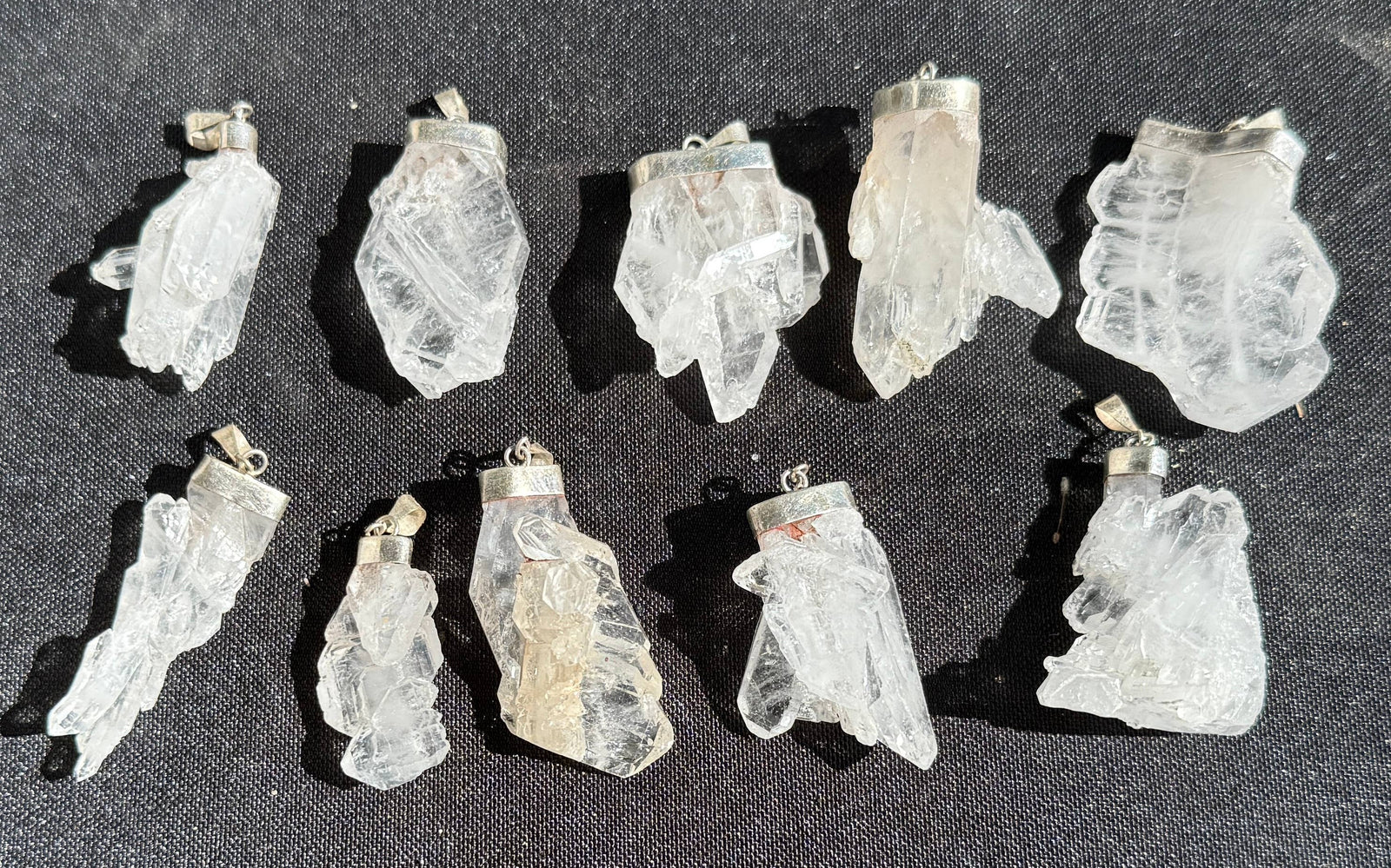 Faden Quartz Pendant with Sterling Silver Cap