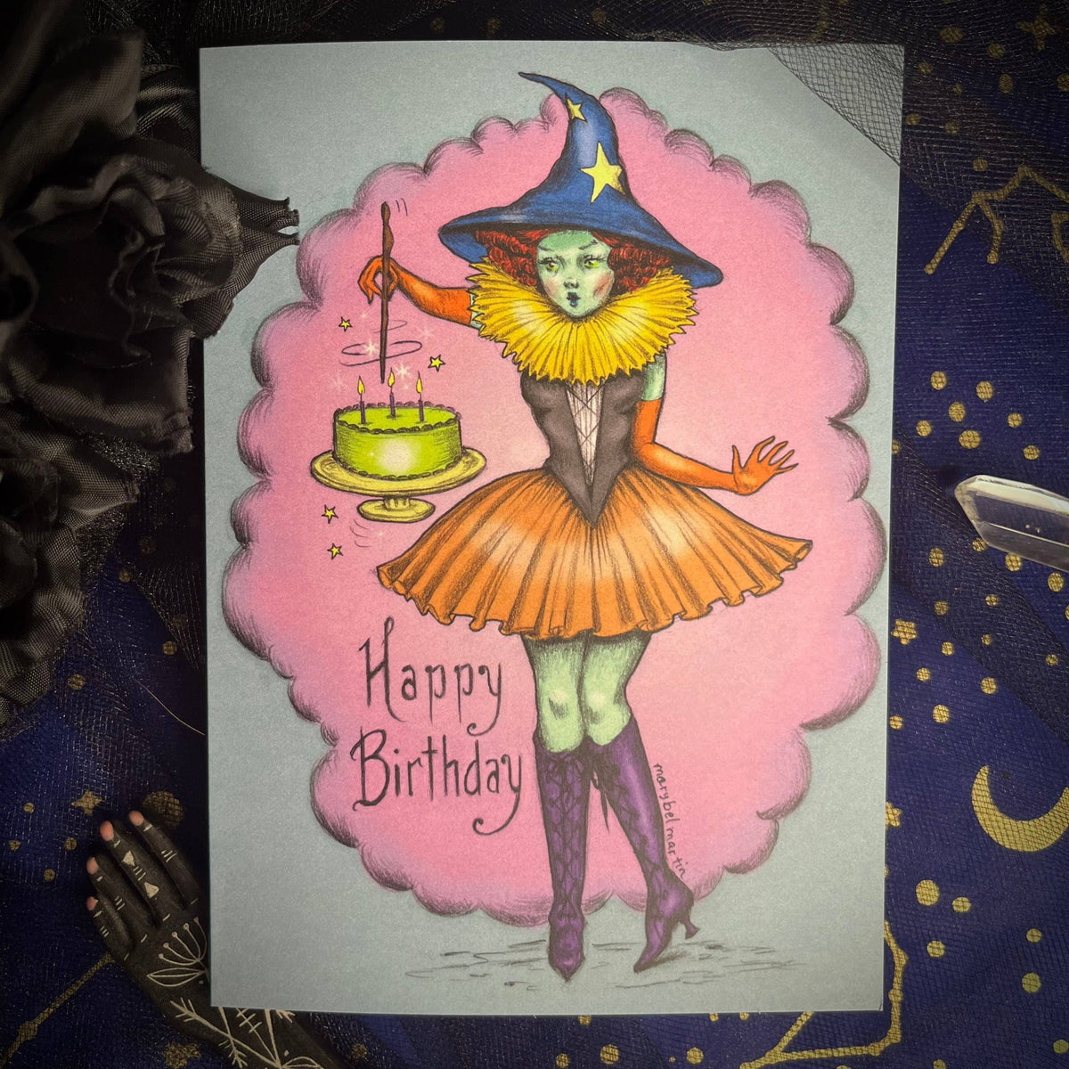 Happy Birthday Witch! - Blank Greeting Card 4.5  X 6.5 "