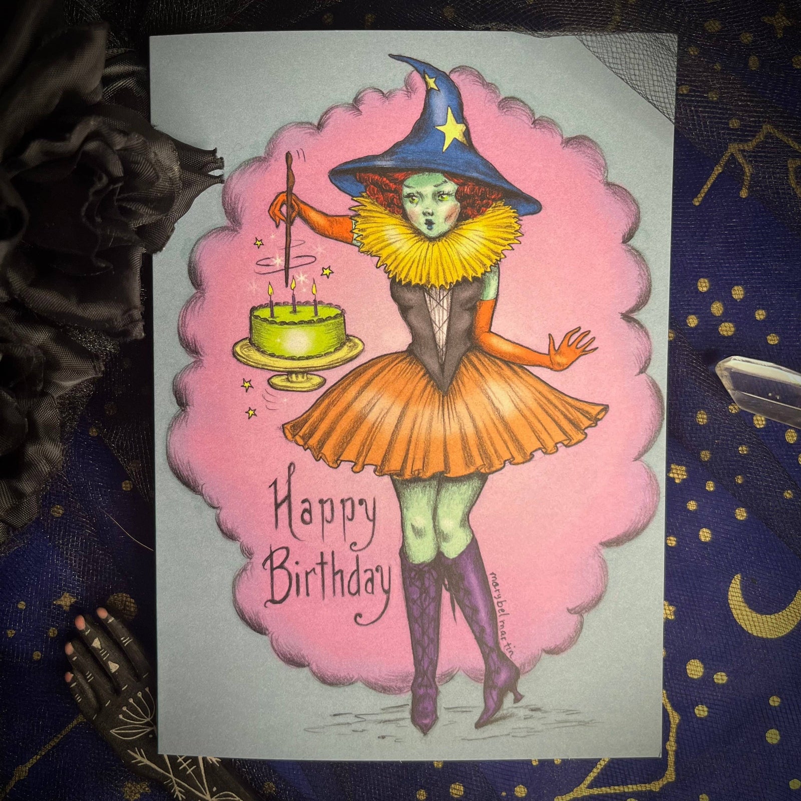 Happy Birthday Witch! - Blank Greeting Card 4.5  X 6.5 "