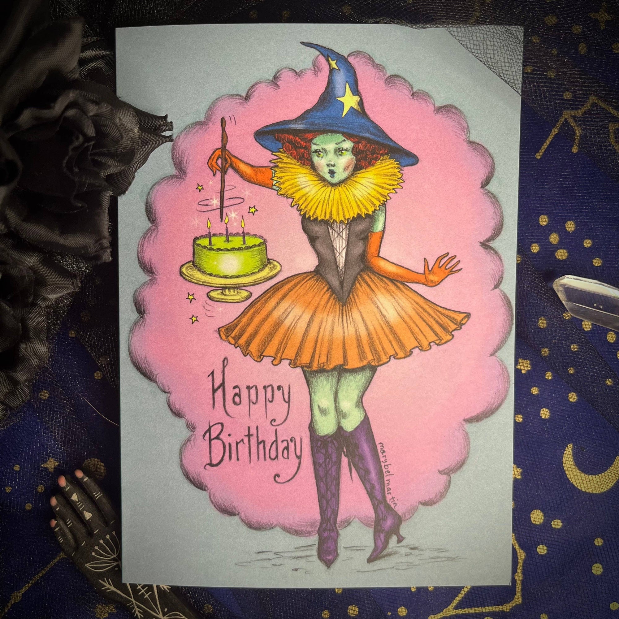 Happy Birthday Witch! - Blank Greeting Card 4.5  X 6.5 "
