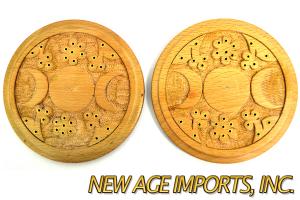Wood Triple Moon Stick Burner 5"