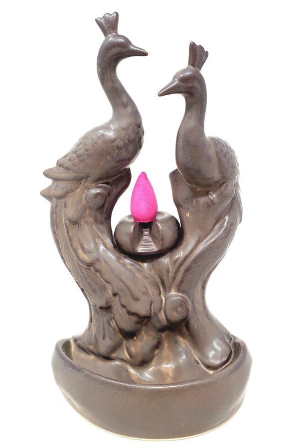Peacocks Backflow Incense Burner