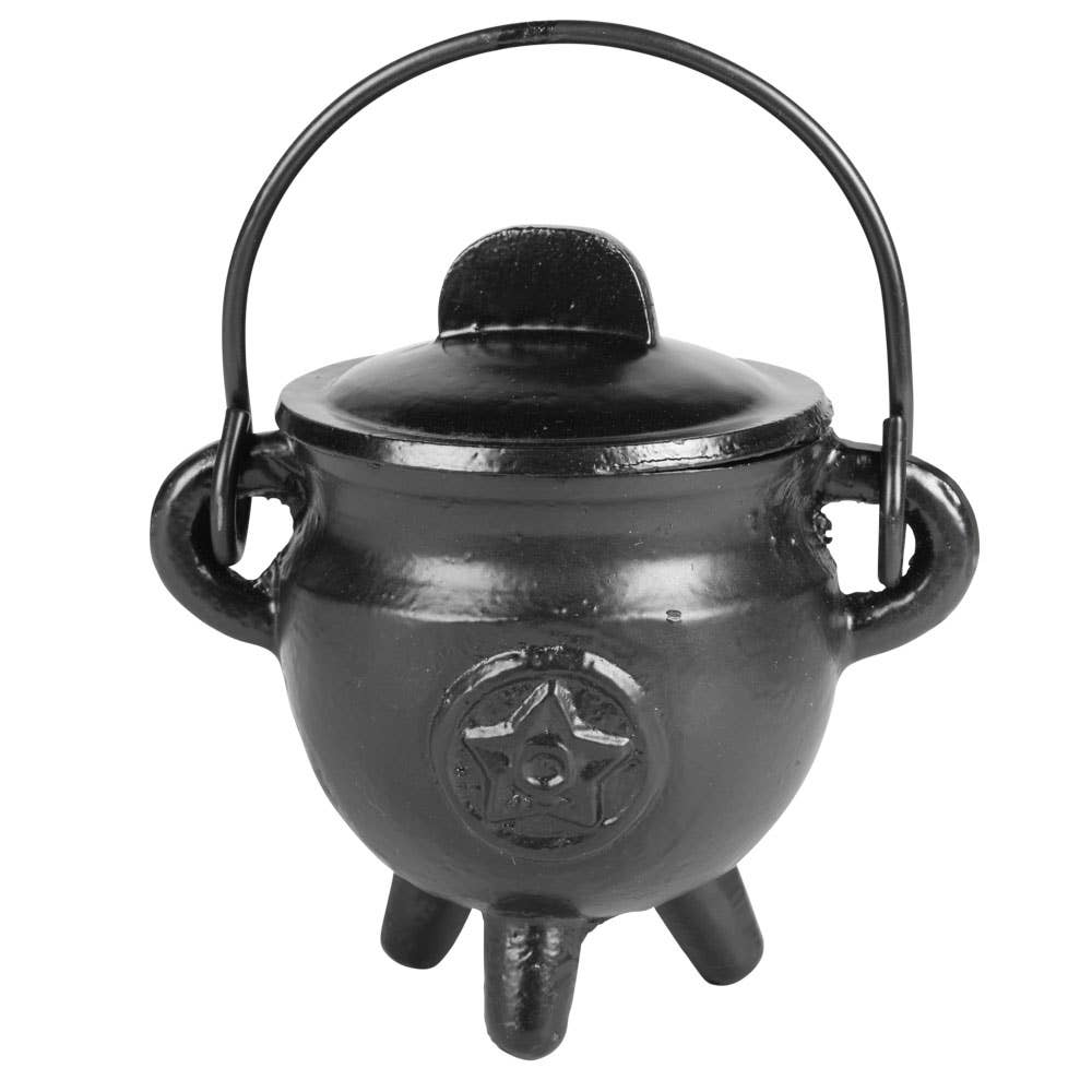 Cast Iron Cauldron Pentagram Small