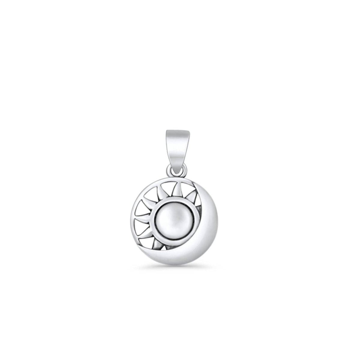Sun &amp; Moon Oxidized Pendant