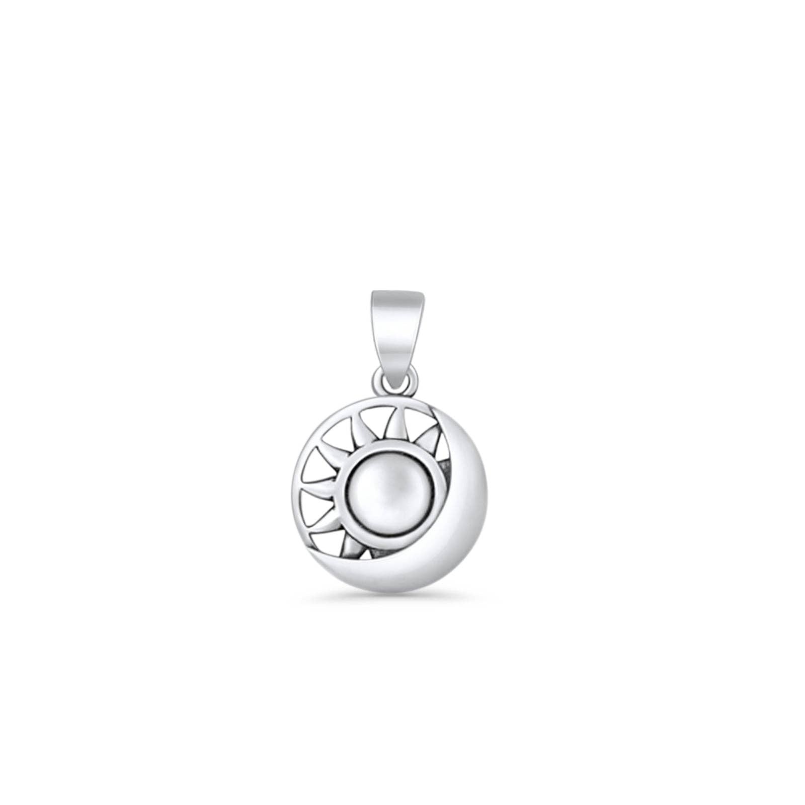 Sun & Moon Oxidized Pendant