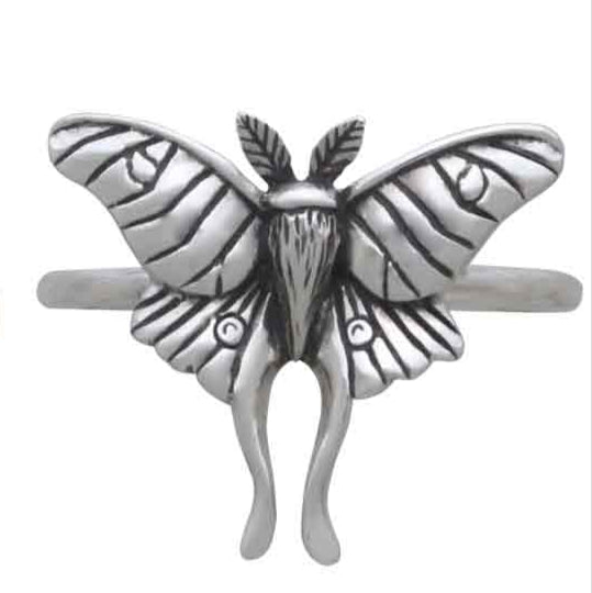 Sterling Silver Luna Moth Ring