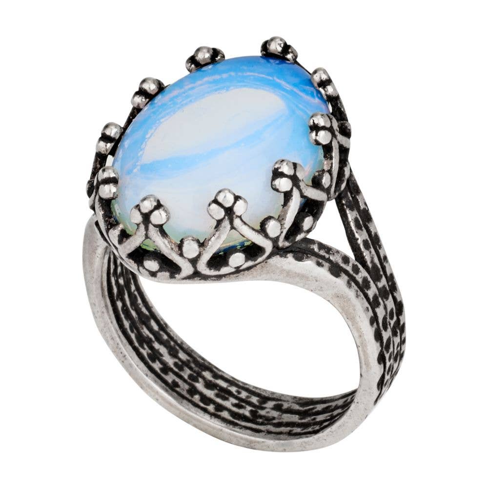 Crown Jewel Opalite Sterling Silver Ring