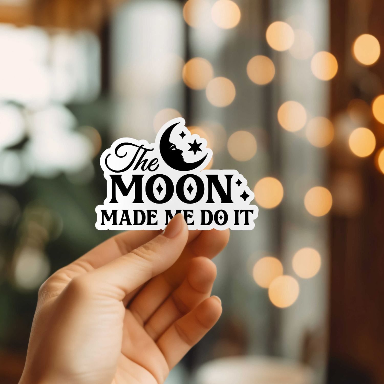 The Moon Made Me Do It Sticker