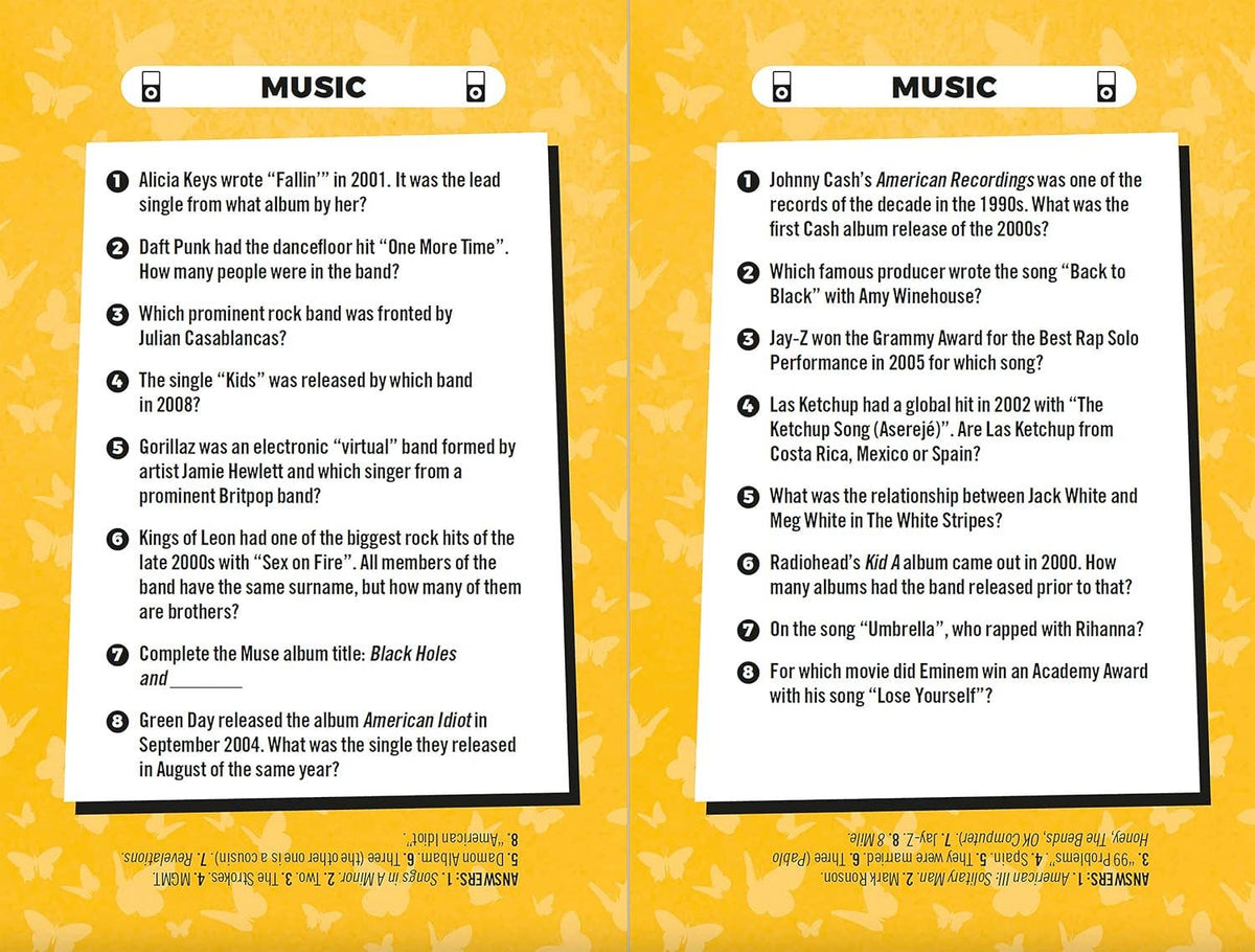 Best Of The 00s: The Trivia Game