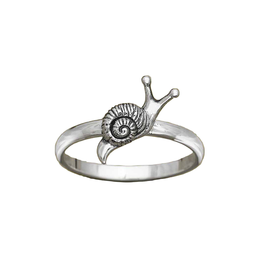 Sterling Silver Tiny Snail Ring