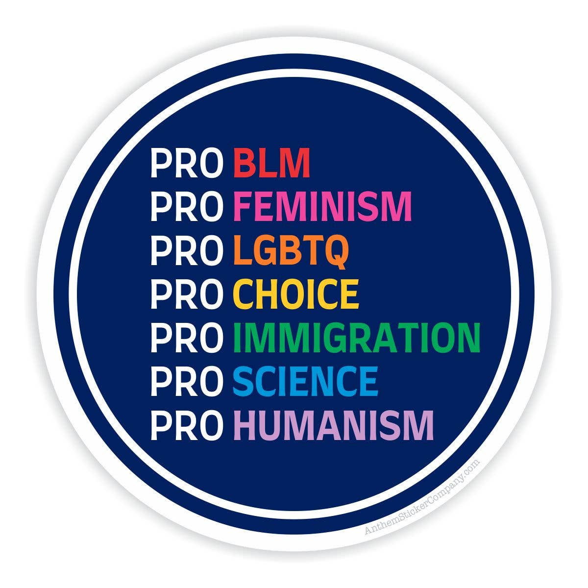 Pro social justice sticker