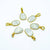 Rainbow Moonstone Sterling Silver Pendant 18K Gold