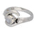 Sterling Silver Lunar Tides Crescent Wave Moonstone Ring