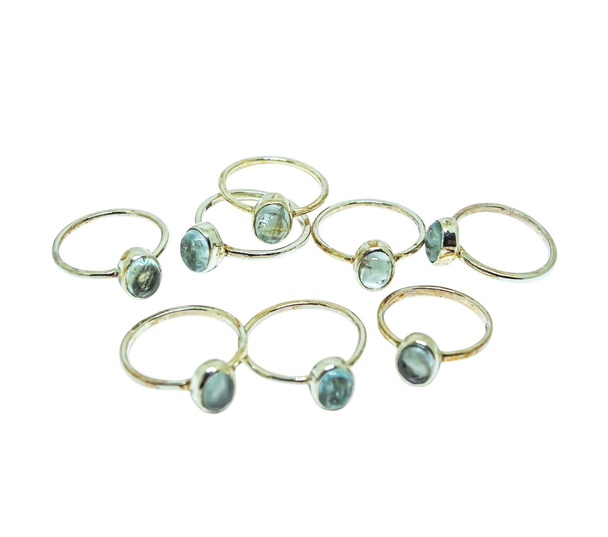 Aquamarine Gemstone Ring Sterling Silver