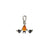Bat Cognac Amber Sterling Silver Pendant