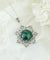 Sterling Silver Filigree Malachite Pendant w/ 20" chain