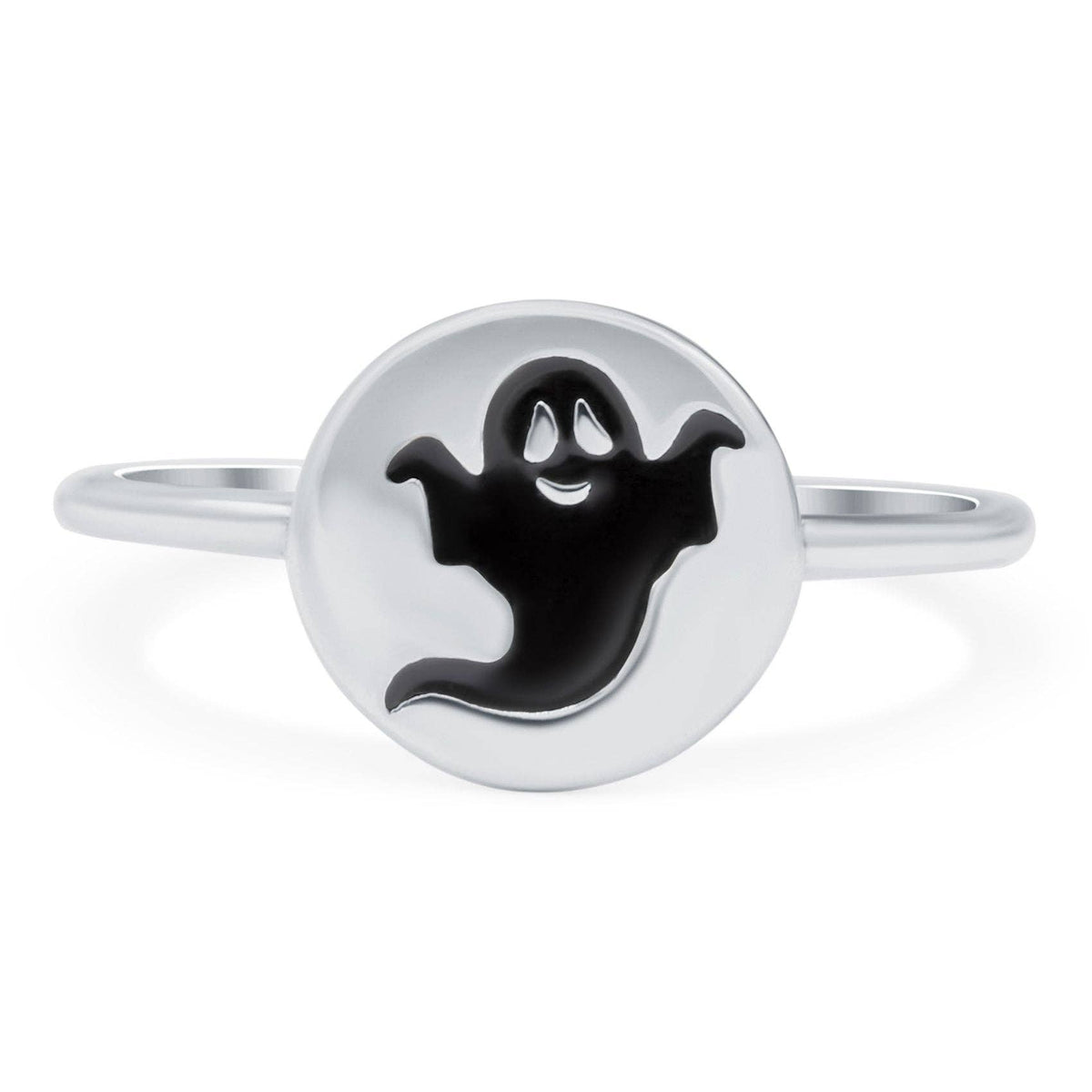 Ghost Oxidized Band Sterling Silver Ring