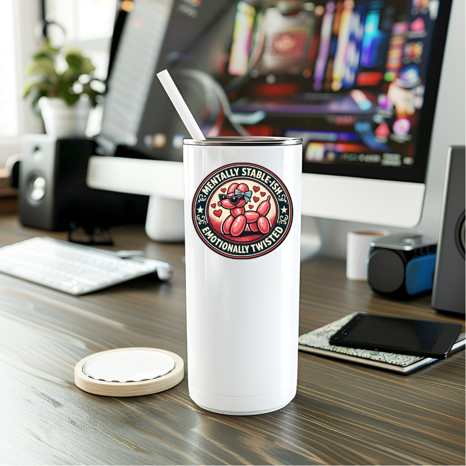 Funny Emotionally Twisted Vinyl Sticker