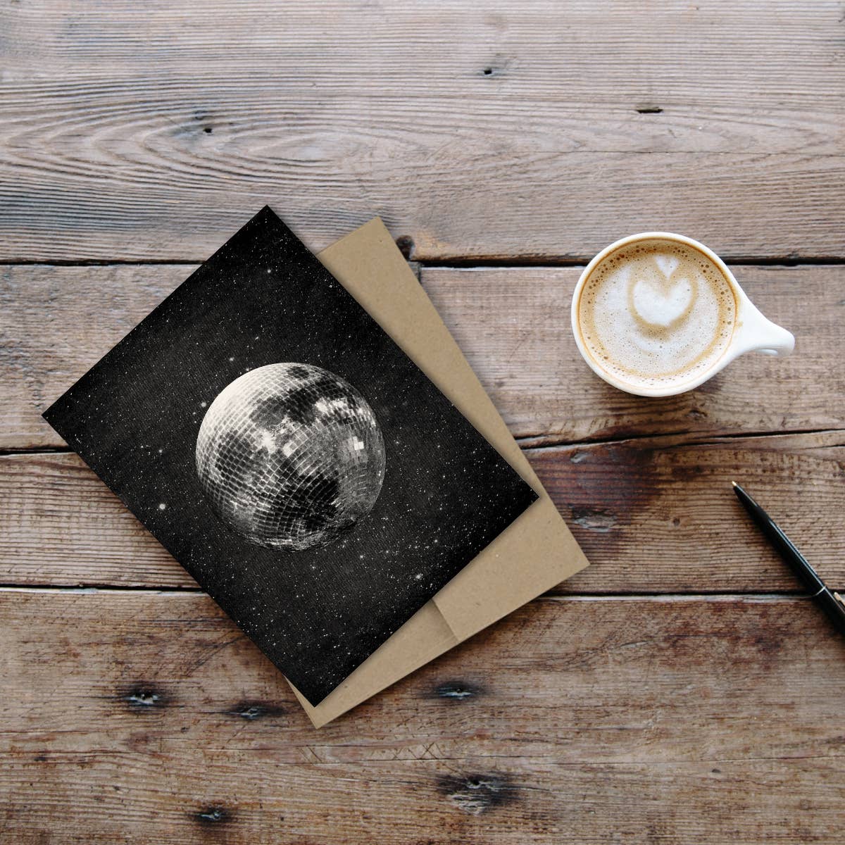 Disco Moon Card