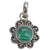 Malachite Sterling Silver Flower Pendant