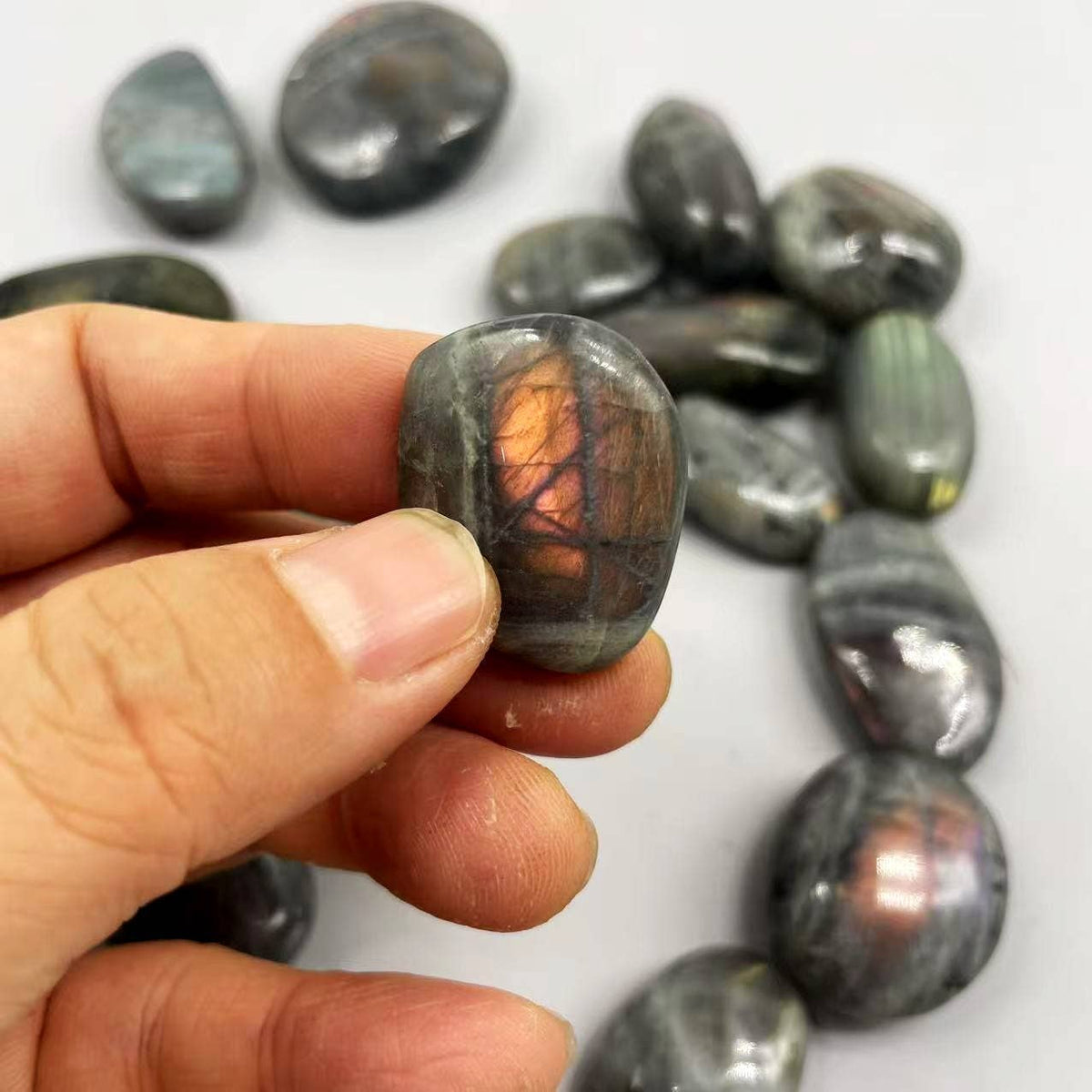 Labradorite Palm Stone Pebbles