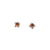 Star Cognac Amber Sterling Silver Stud Earrings