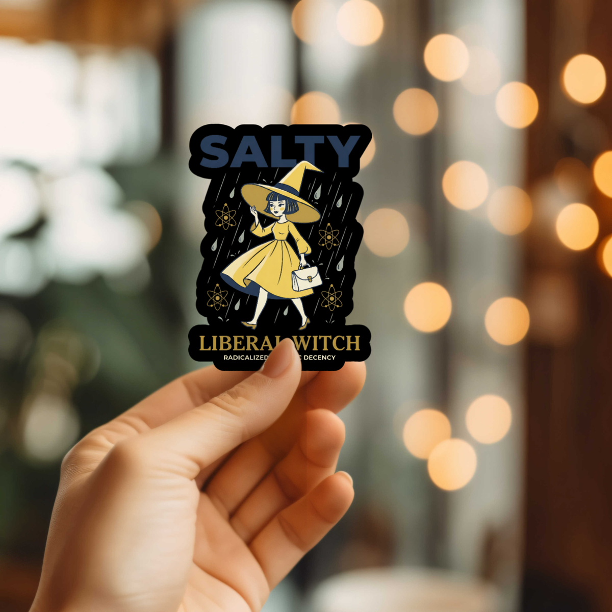 Funny Salty Liberal Witch Vinyl Sticker