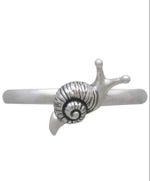 Sterling Silver Tiny Snail Ring