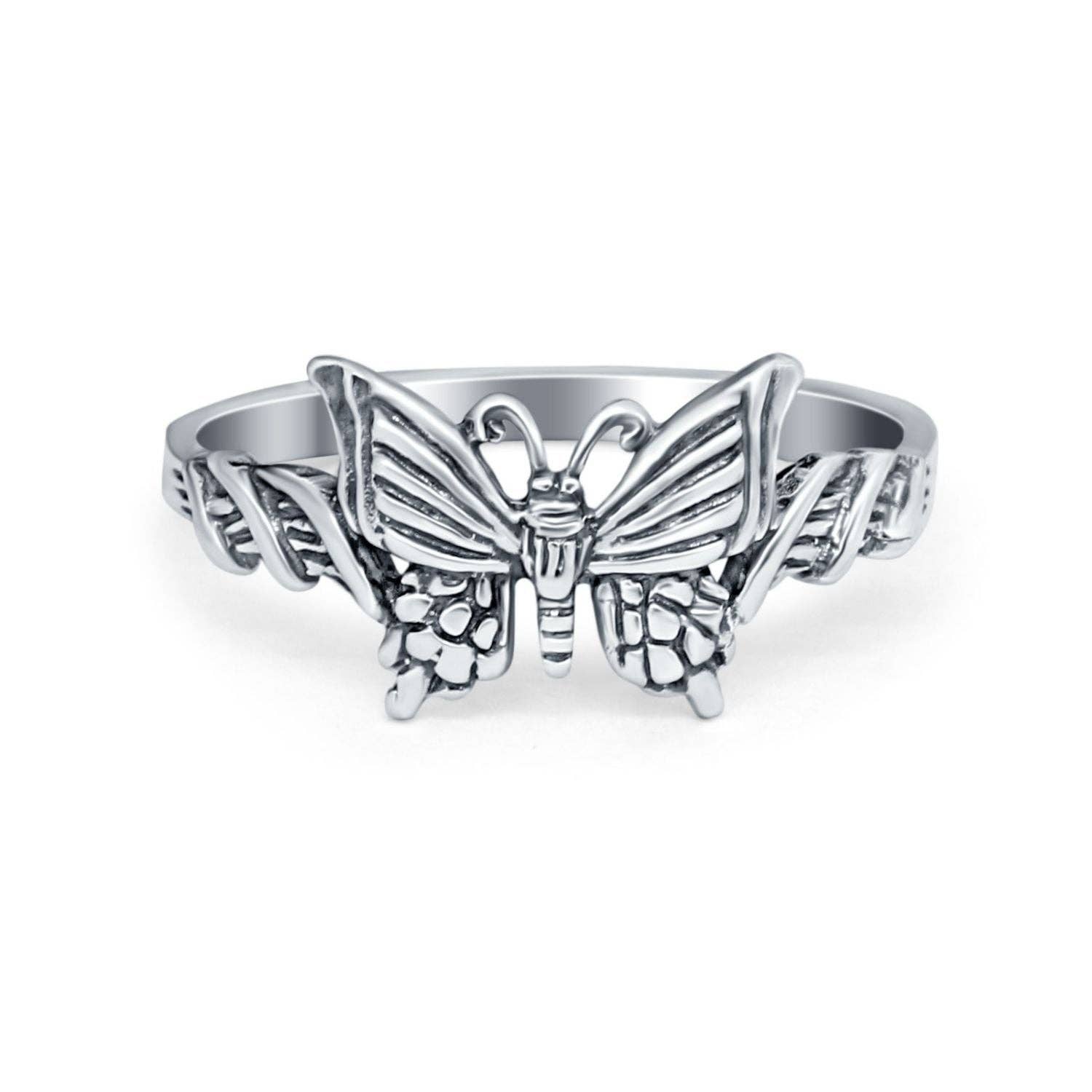 Sterling Silver Butterfly Ring Band