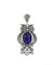 Sterling Silver Filigree Art Owl Amethyst Pendant
