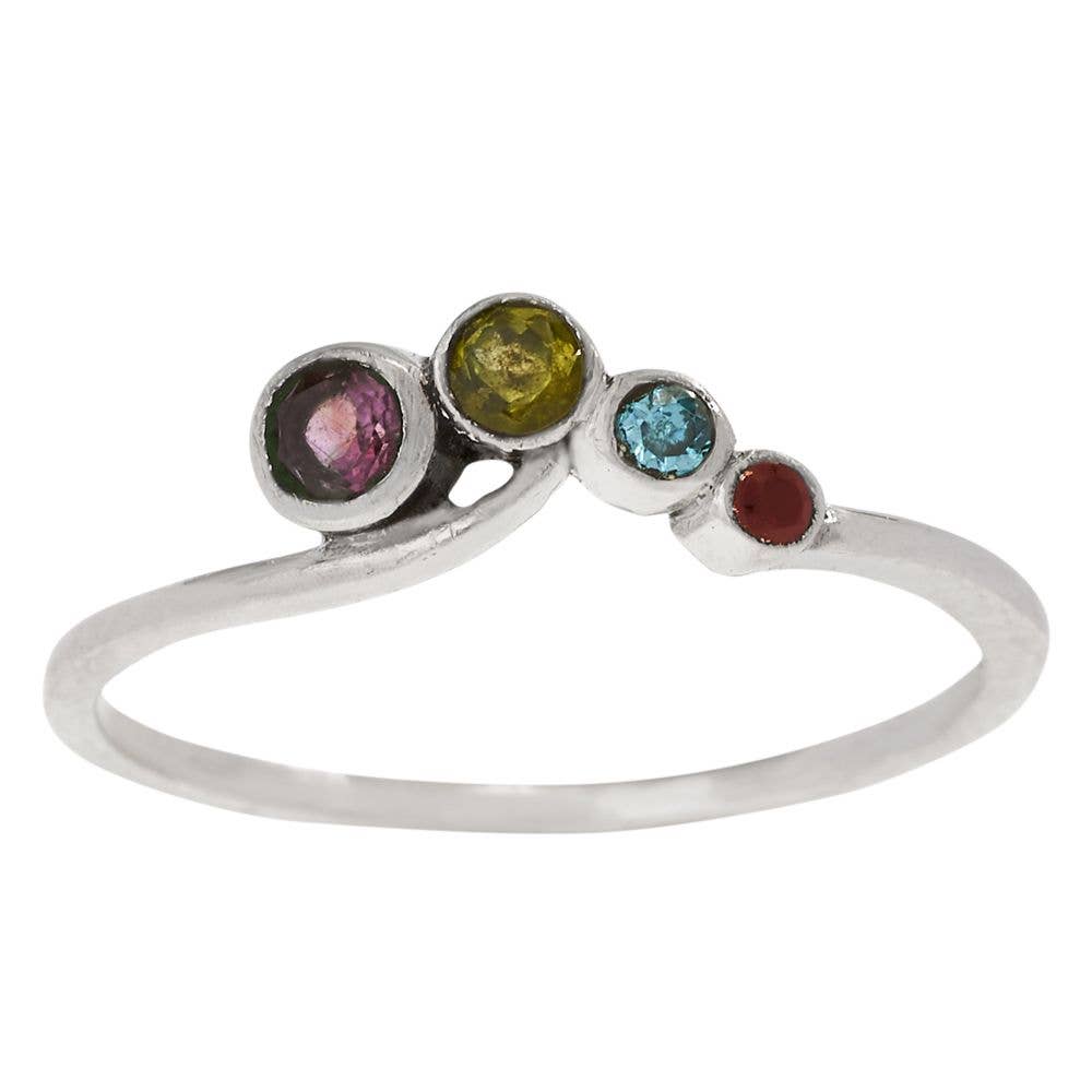Crescendo Forte Gemstone Sterling Silver Ring