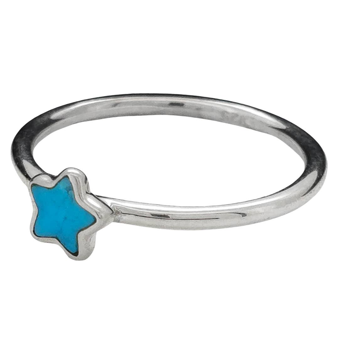 Turquoise Sterling Silver Star Ring