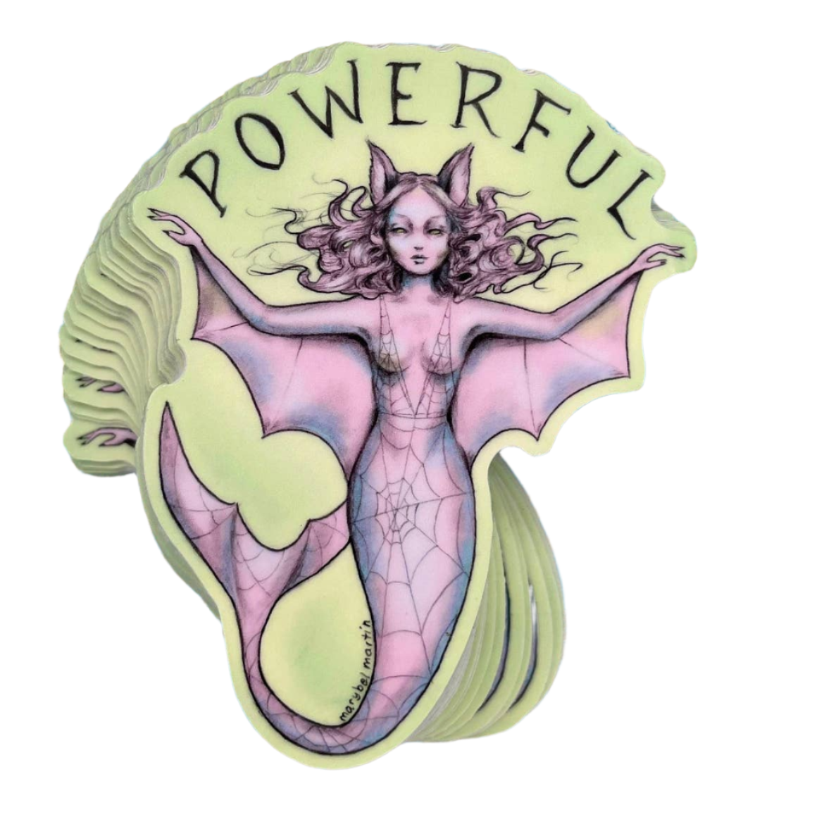Powerful 3” vinyl sticker