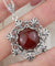 Sterling Silver Filigree Carnelian Pendant with 20" chain