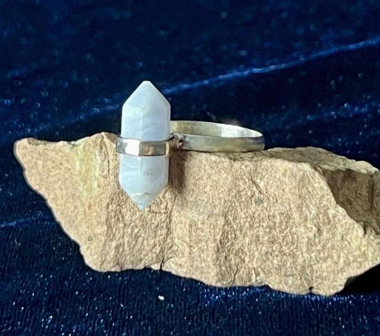 Blue Lace Pencil Ring