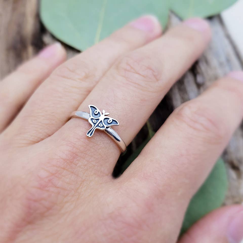 Little Luna Moth Ring
