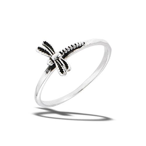 Sterling Silver Petite Dragonfly Ring