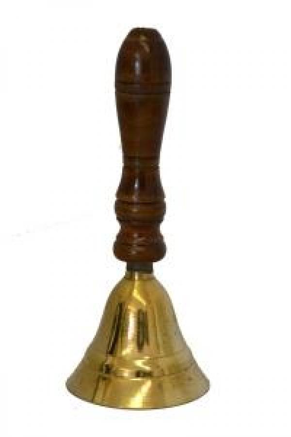 Brass Bell Wooden Handle