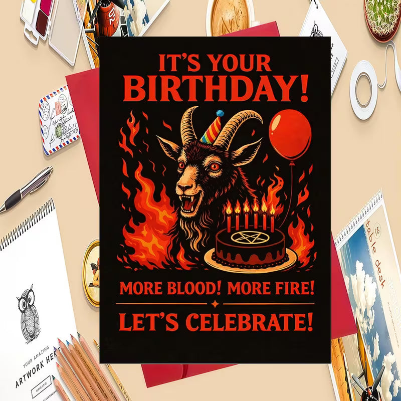 It's Your Birthday w/ Baphomet Card